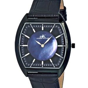 ADEE KAYE AK2200-MIP/BK 3 ATM Water Resistant Metal & Pearl Mineral Crystal $245